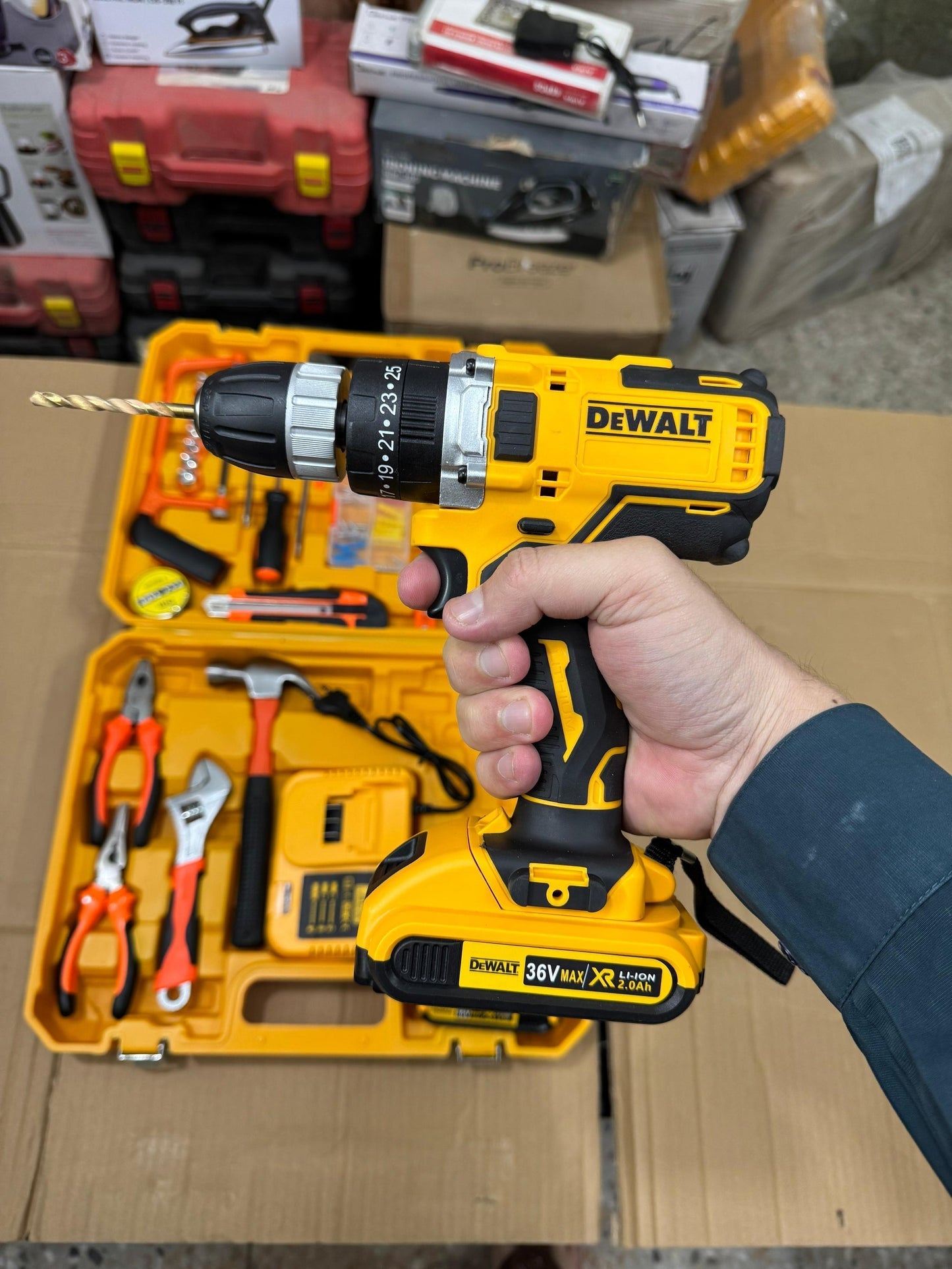 Dewalt 117 Pieces Powerful Drill Tools Box 36V Lot Imported