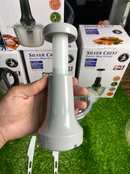 Silver Crest 2-in-1 Electric & Manual Chopper – Chop Faster, Cook Smarter